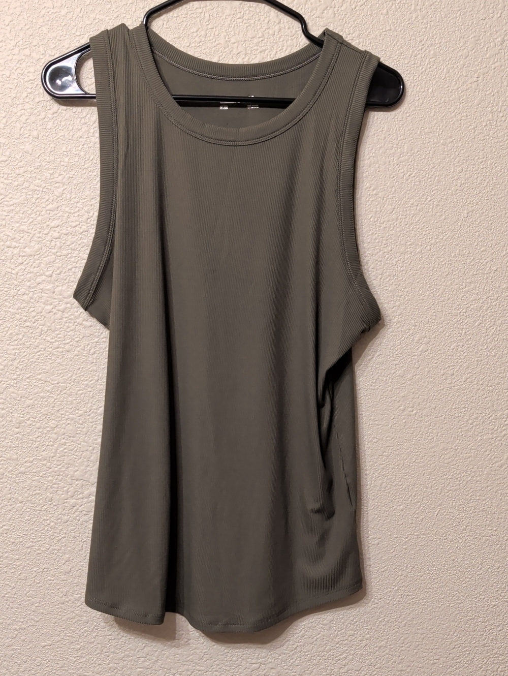 32 Degrees Olive Ribbed Sleeveless Tank Top